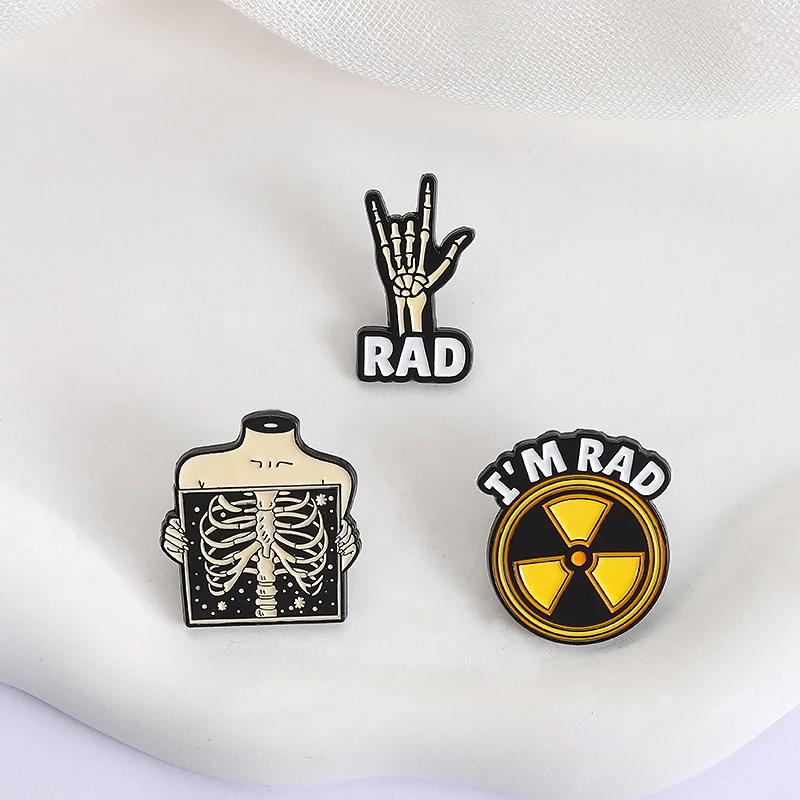 Take A Chest X-Ray Emaille Pins Hand Knochen und Rippen Broschen I'M Rad Rucksack Revers Abzeichen Dekoration Schmuck Zubehör Kind Geschenk – Detail 6