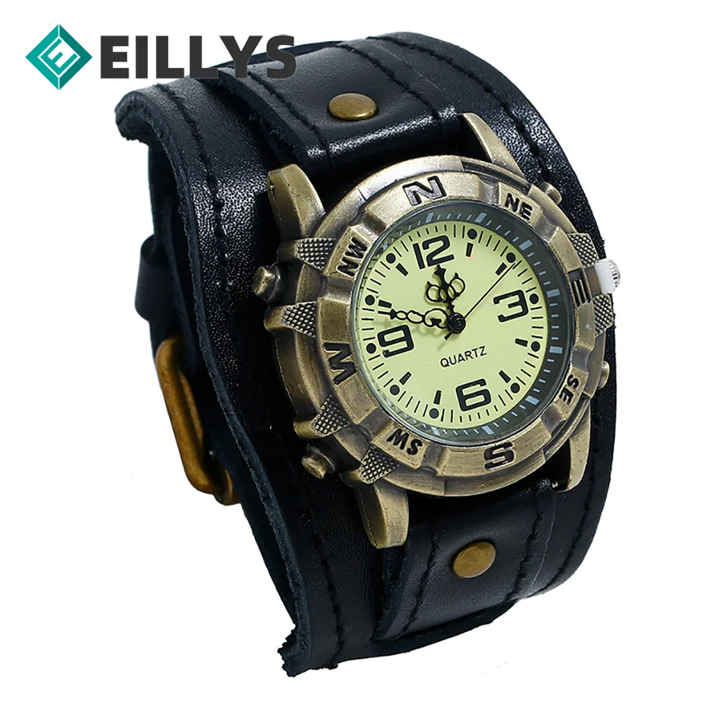 

Мужские часы в стиле ретро панк брендовые роскошные мужские модные трендовые наручные часы с классической пряжкой кожаные кварцевые часы для мужчин