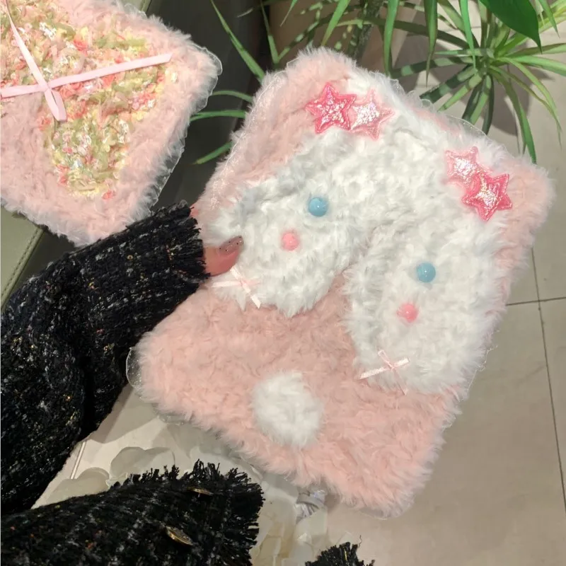 Cute Rabbit Plush Handmade Tablet Case