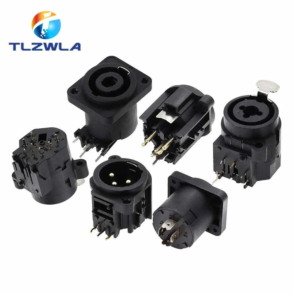 1PCS 3pin XLR Female Socket Connector Panel Mount Mixer Microphone Audio Speakers Plug Adapter — view 2