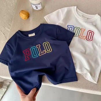 2025 Brand Baby Summer Clothes Children T-shirts For Kids Boy Girl Sport Leisure Clothing Tops Designer Blouse Tops Tees 1
