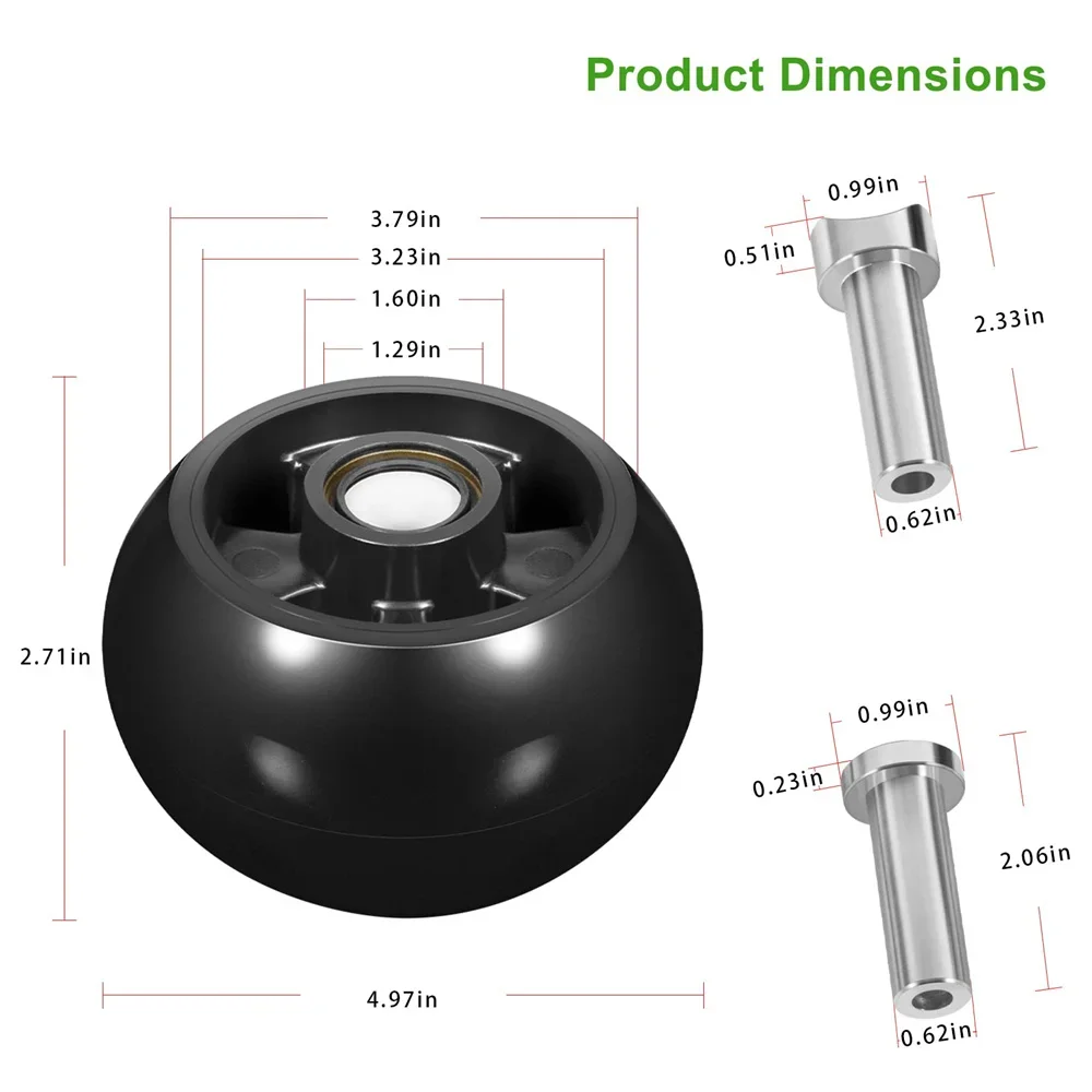 4 Pc AM125172 Deck Wheel Kit for John Deere 48" 54" 60" 72" Deck Lawn Mowers Replace AM125172 Cropper Tool Part Grass Cutter
