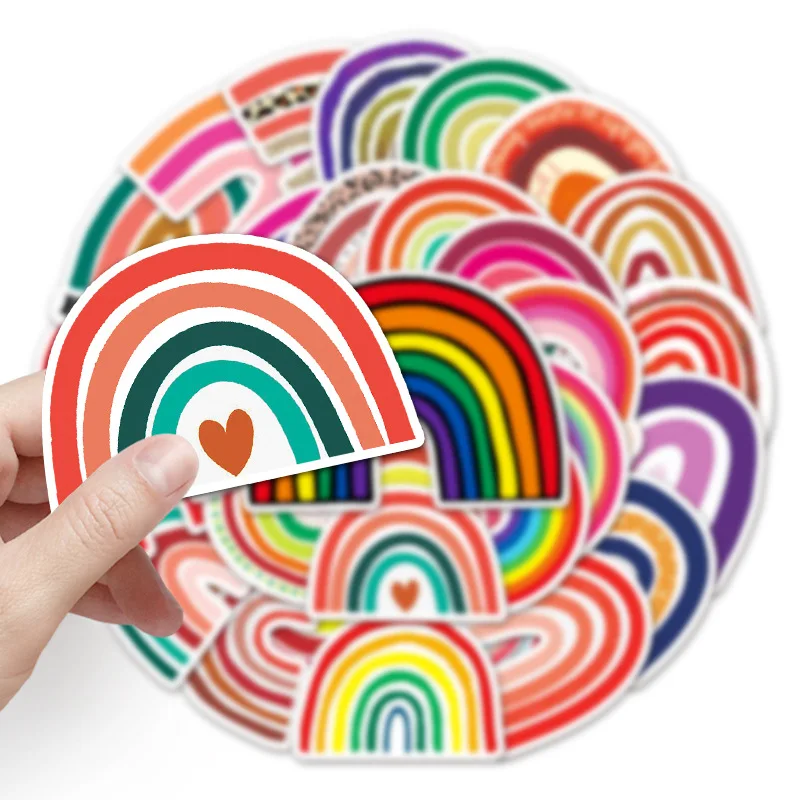

10/50PCS Rainbow Bridge Cartoon Stickers for Girl Children Toys on The Laptop Fridge Phone Skateboard Suitcase Decals Sticker