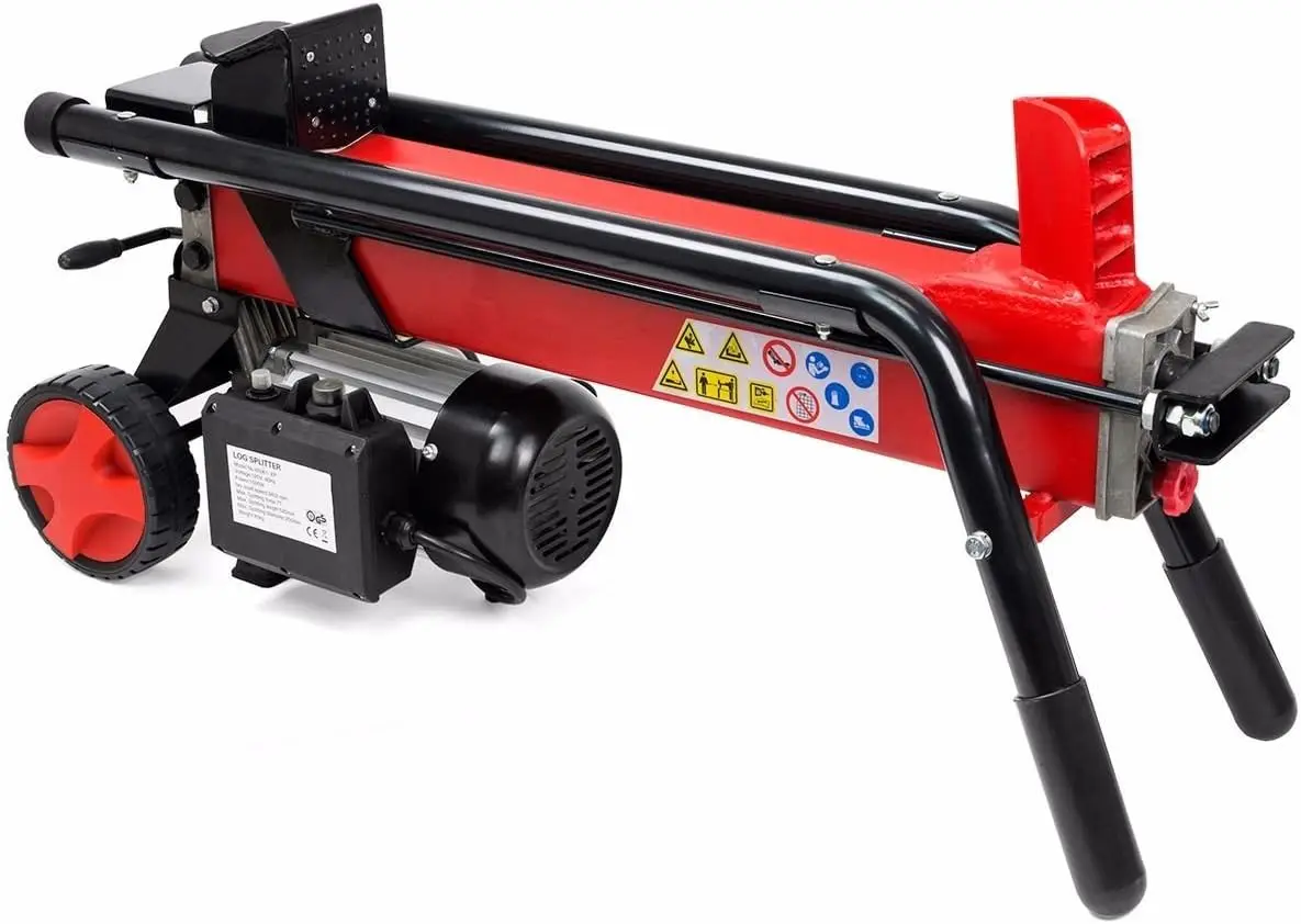 Splitter Electric 7-Ton 15 Amp Electric Log Splitter, Wood Splitter, Horizontal Full Beam with Steel Wedge for Firewood