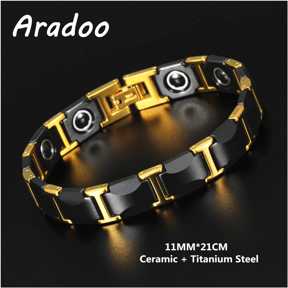 Ceramic Titanium Steel Bracelet Magnetic Anti-fatigue Fat Burning