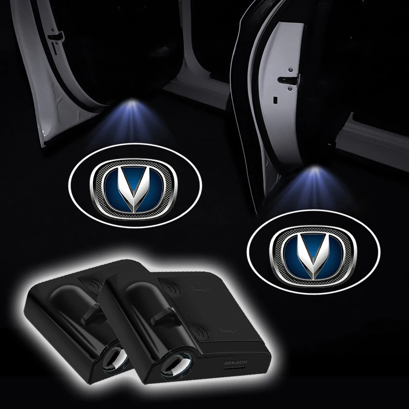 

Светодиодная Автомобильная дверь, 2 шт., HD проектор, приветственная лампа, автомобильные аксессуары для CHANGAN alsvin CS15 CS35 CS55 cs70 CS75 CS95 eado