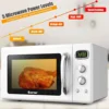 Retro Countertop Microwave Oven, 0.9Cu.ft, 900W Microwave Oven, with 5 Micro Power, Defrost & Auto Cooking Function, LED Display 3