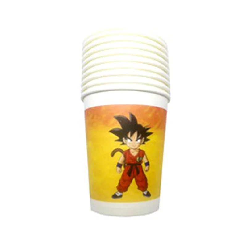 Goku Birthday Party Decoration Dragon Ball Z Kids Shower Tableware Supplies Cup Tablecloth Number Balloon Cake Backdrop Boy Gift