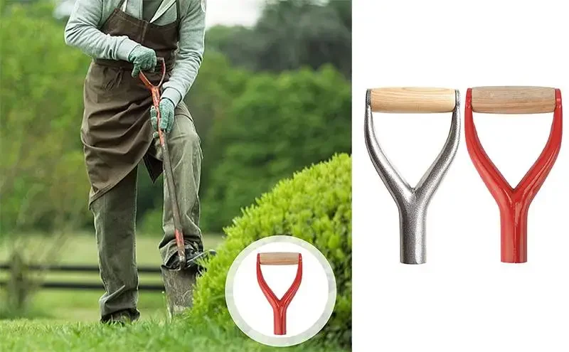 

D-образная ручка для инструментов, ручка для лопаты, сменная ручка для экономии нагрузок, металлическая, деревянная, антикоррозийная, сменная деталь, надежный стабильный захват для лопаты