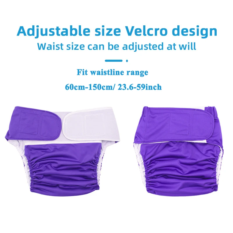 Size Adjustable Eldly Large Big Nappy For Men Women Disability Adult Cloth Diapers Waterproof Reusable Hygiene Incontinent Pants waterproof diapers cloth diapers