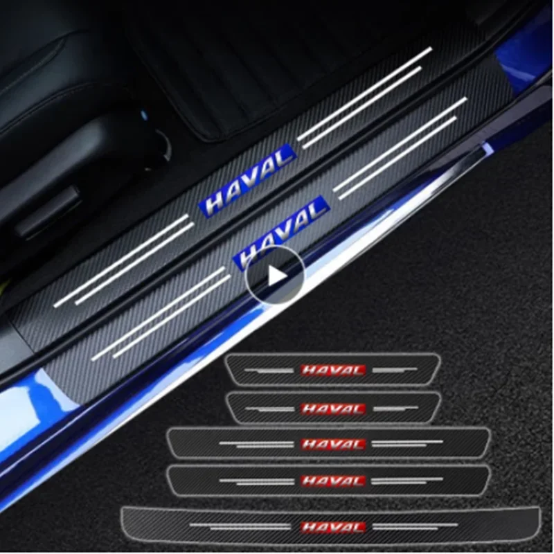 

Car Door Sill Protector Carbon Fiber Threshold Decals Stickers For Haval H6 H2 H3 H9 M6 F7 F7X Jolion 2021 Car Accessories