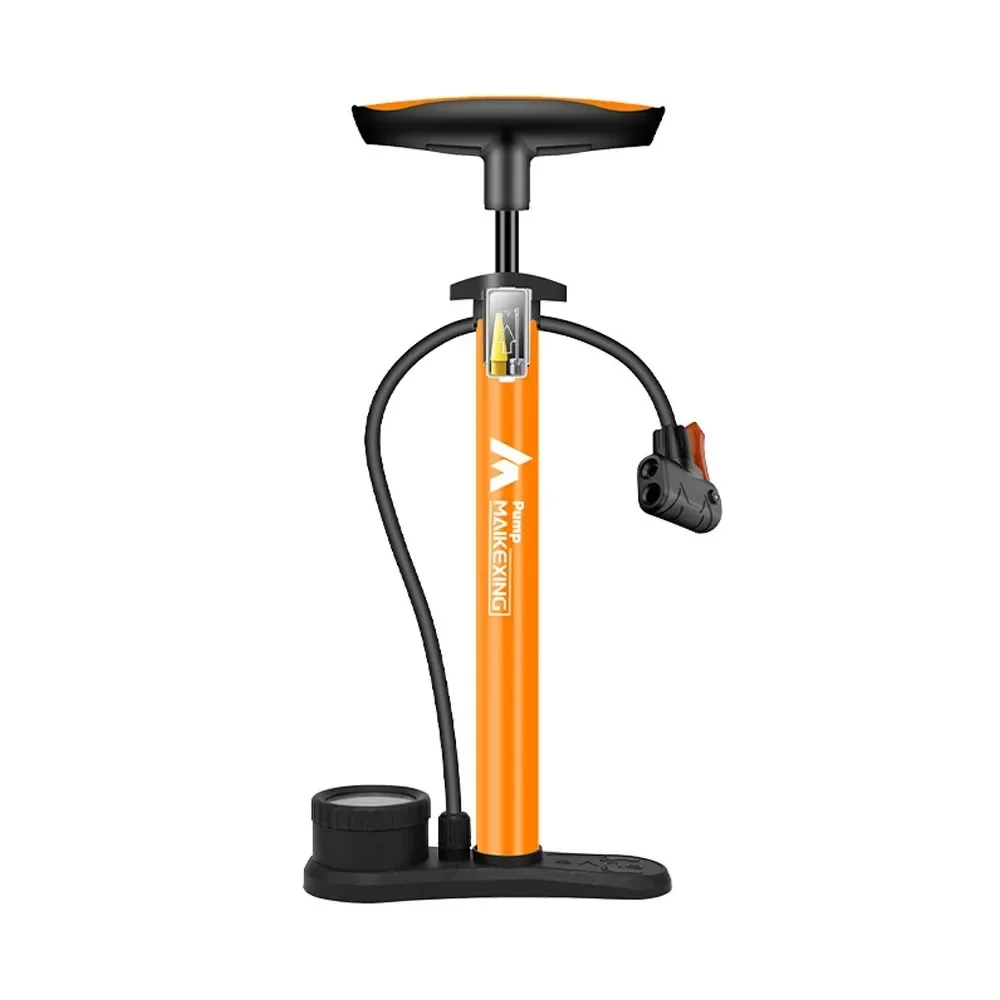 Bike Pump Multi-functional Inflator with Gauge 160PSI 3-in-1 Nozzle for Bicycles Cars