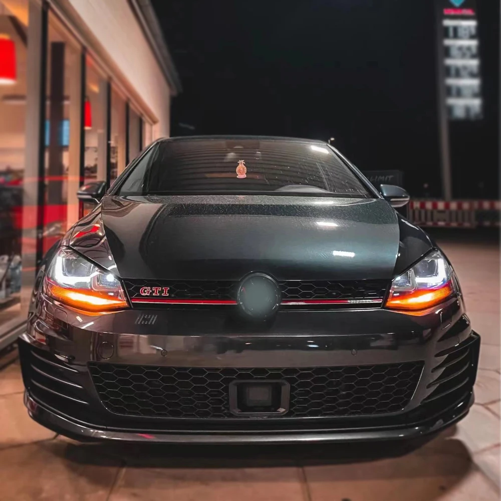 Front Bumper Fog Light Grilles For Volkswagen Golf 7 MK7 GTI 2013- Fog Lamp Eyebrow Cover Trim