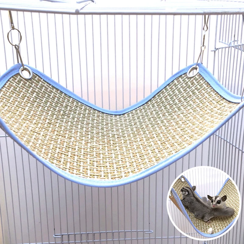 Pet Hammock for Rats Summer Cool Bed for Hamster House Nest Sleeping Bag Rodent Cage Hanging Tree Bed Small Animals Supplies pet sleeping bed pet hammock pet cave bed