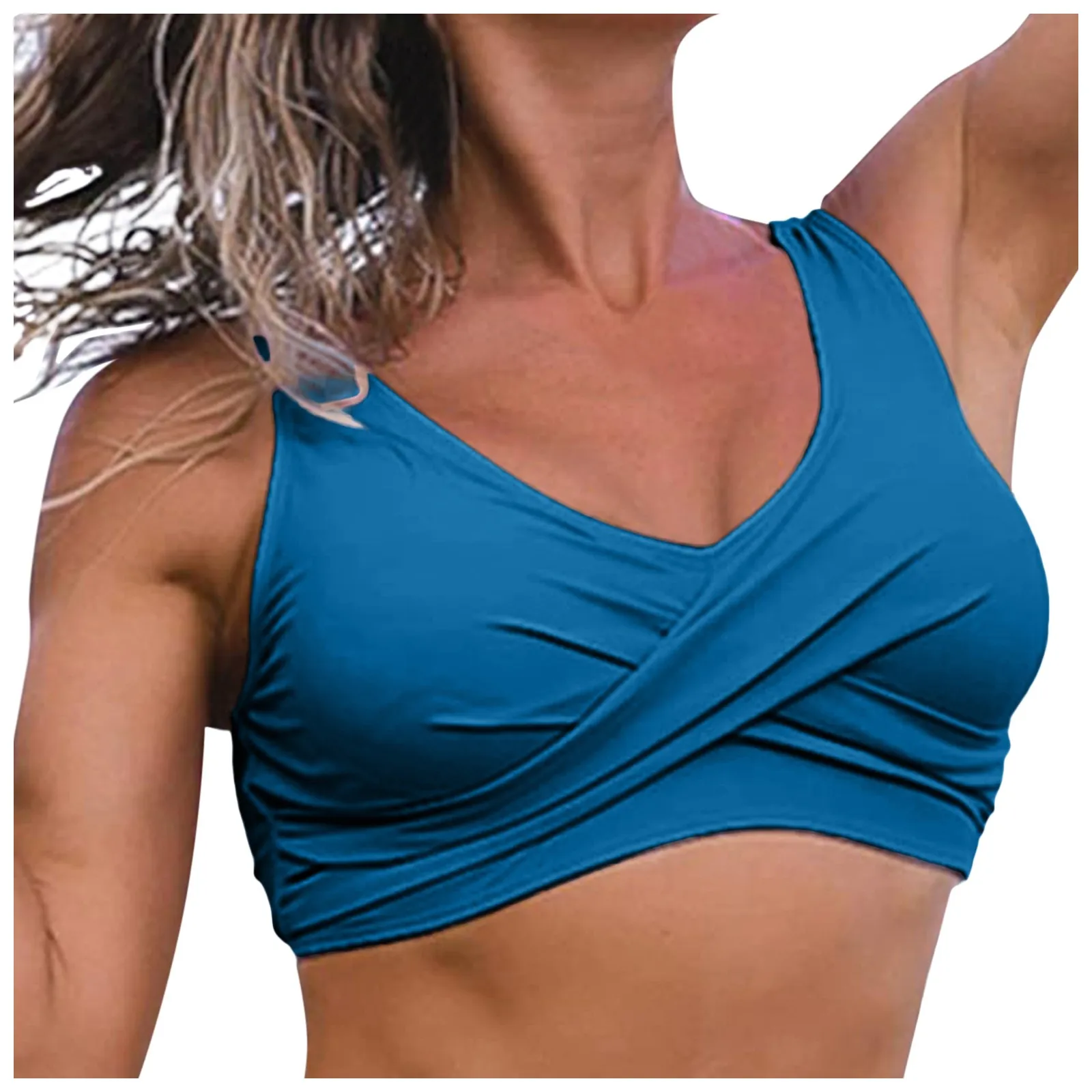 

Hottest Women's Front Bikini Top V Neck Push Up Padded Swimsuit Top Swimsuit