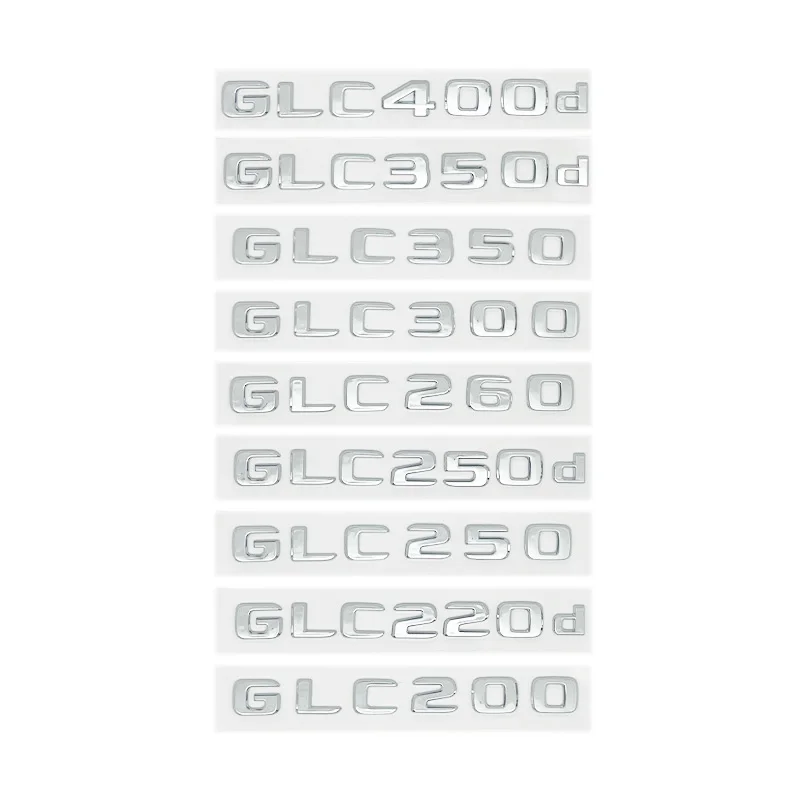 메르세데스 벤츠 GLC X253 GLC260 GLC220d GLC350 GLC200 4MATIC GLC250d GLC400 용 자동차 테일 리어 트렁크 배지 엠블럼 문자 스티커