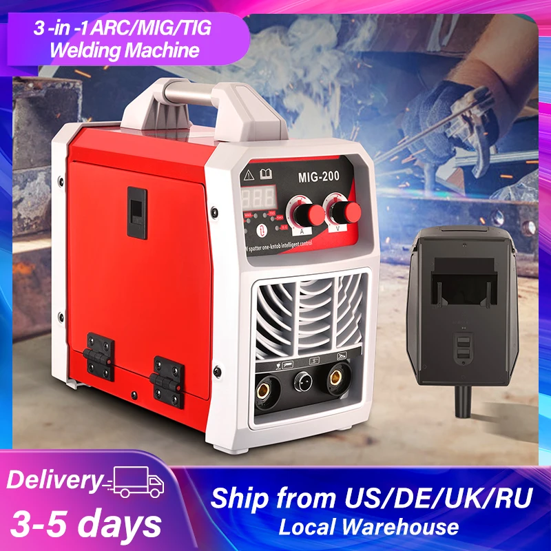 3-in-1 ARC MIG TIG Welding Machine Portable Digital MIG Welder IGBT MMA Gas No Gas Soldering Welding Iron Steel Stainless Steel welding welders
