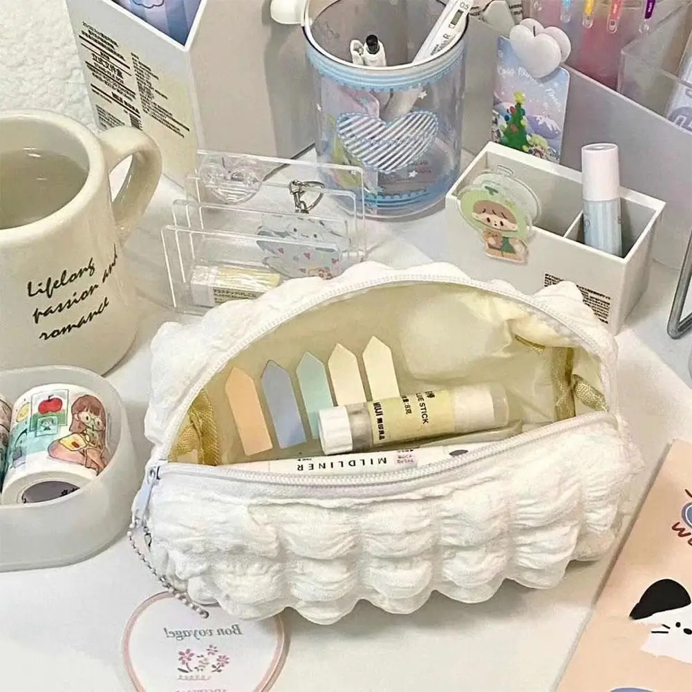 Charming Fufu Puff Pencil Case - Large Capacity Pencil Pouch