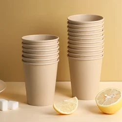 100 - Pack Solid Color Disposable Paper Cups (250ml) for Hot Beverages and Party Supplies (Paper Cups)