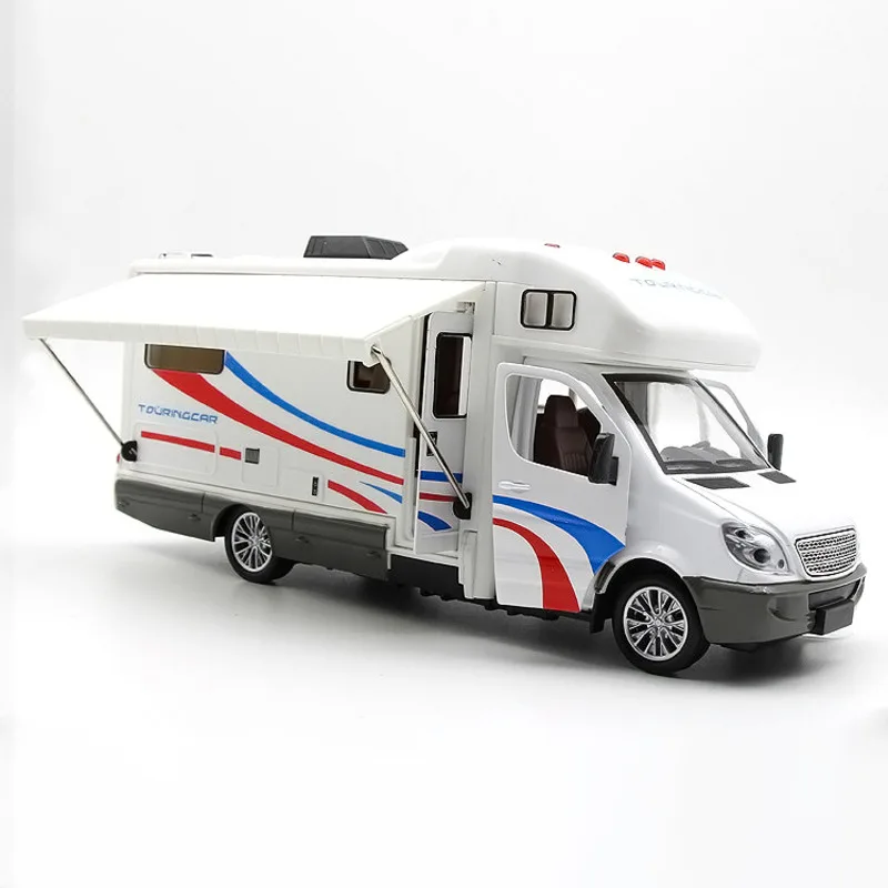 1:24 Luxury Motorhome Recreational Vehicle RV Trailer Diecast Car Model Toy 