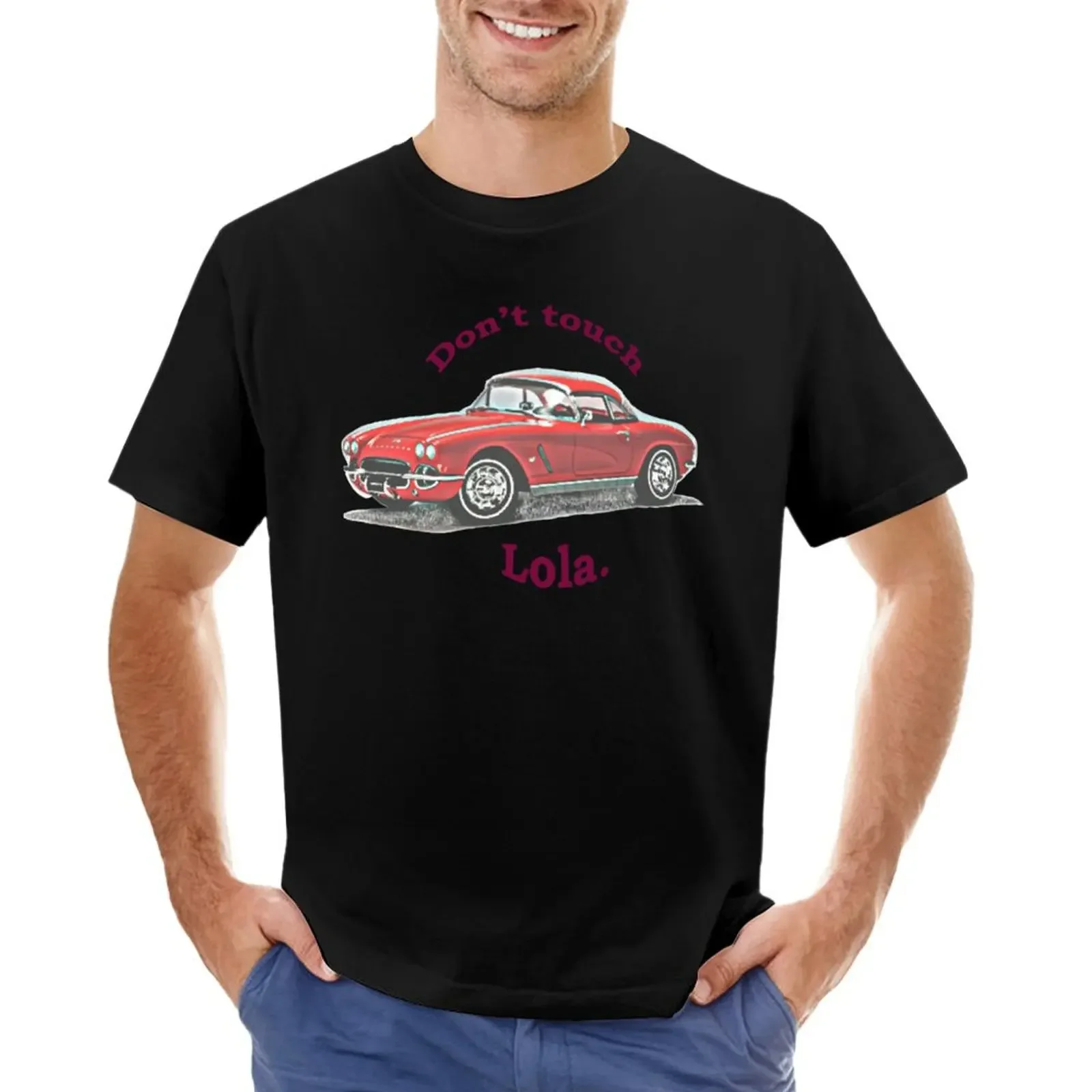 Non Toccare Lola. T-Shirt Sport Fans Blacks Summer Top Plain Magliette Da Uomo