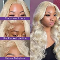 Perruques brésiliennes en cheveux humains de 34 pouces, ondulées, avec dentelle transparente HD 13x4 et 13x6, pour femmes 2