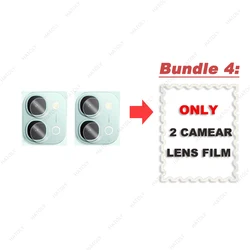 Enhanced Glass Protective Film with Black Edge Screen and Camera Lens Protector for 2 Screen Glass