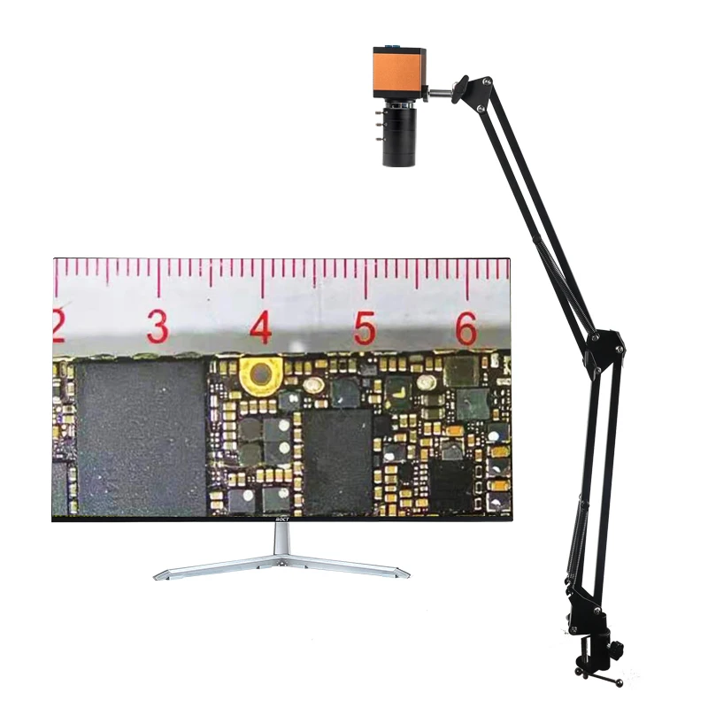 

Kailiwei 14MP USB HDMI HD Industrial Electronic Digital Video Microscope Lens Camera With Stand For Mobile Soldering Repair Tool
