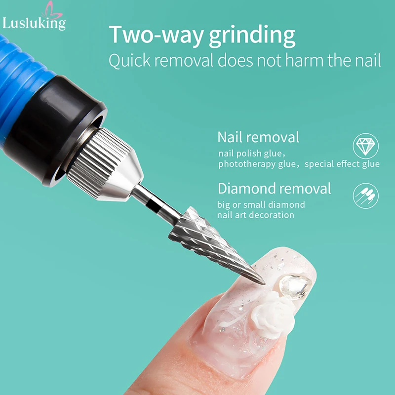 Tungsten Carbide Nail Drill Bit for Electric Manicure and Gel Polish Removal