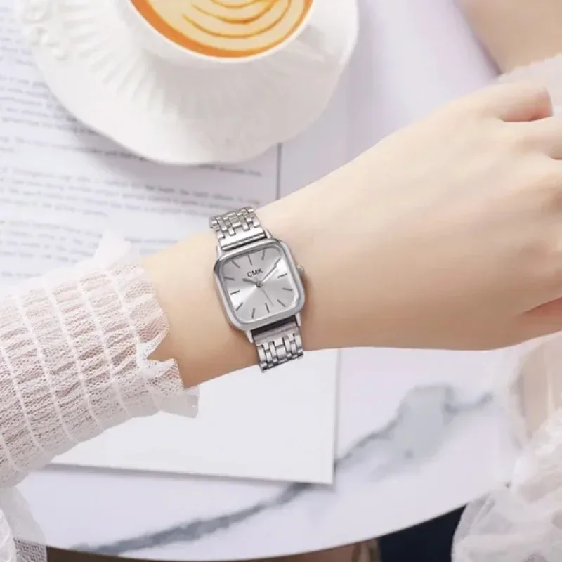 Stainless Steel Bracelet Watch Women Fashion Minimalist Temperament Small Square Quartz Wristwatch women watches