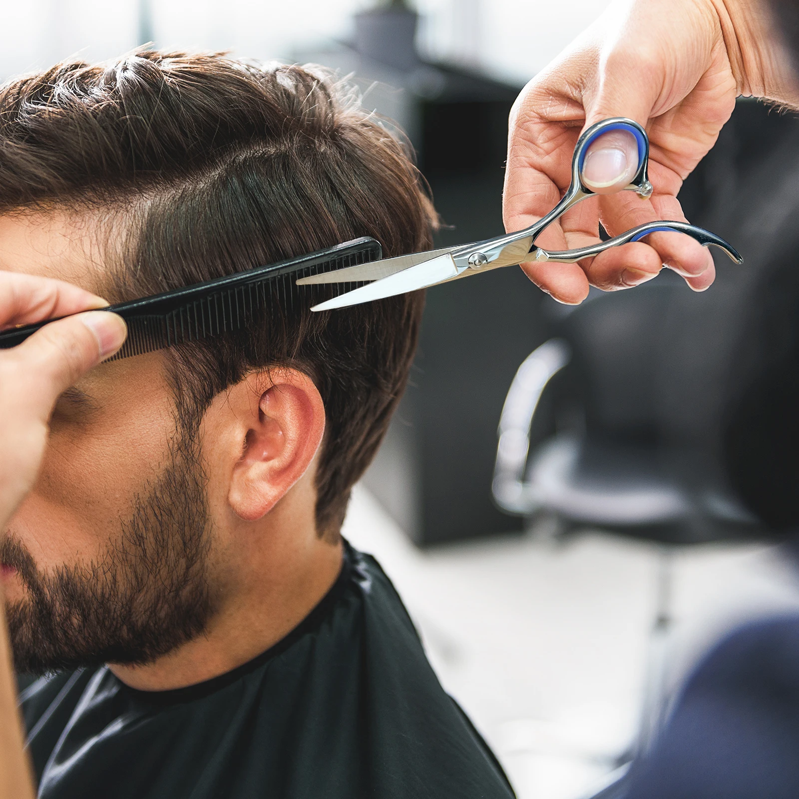 전문 헤어 숱치기 가위 6인치 이발사 가위 - 스타일리스트를 위한 살롱 가위