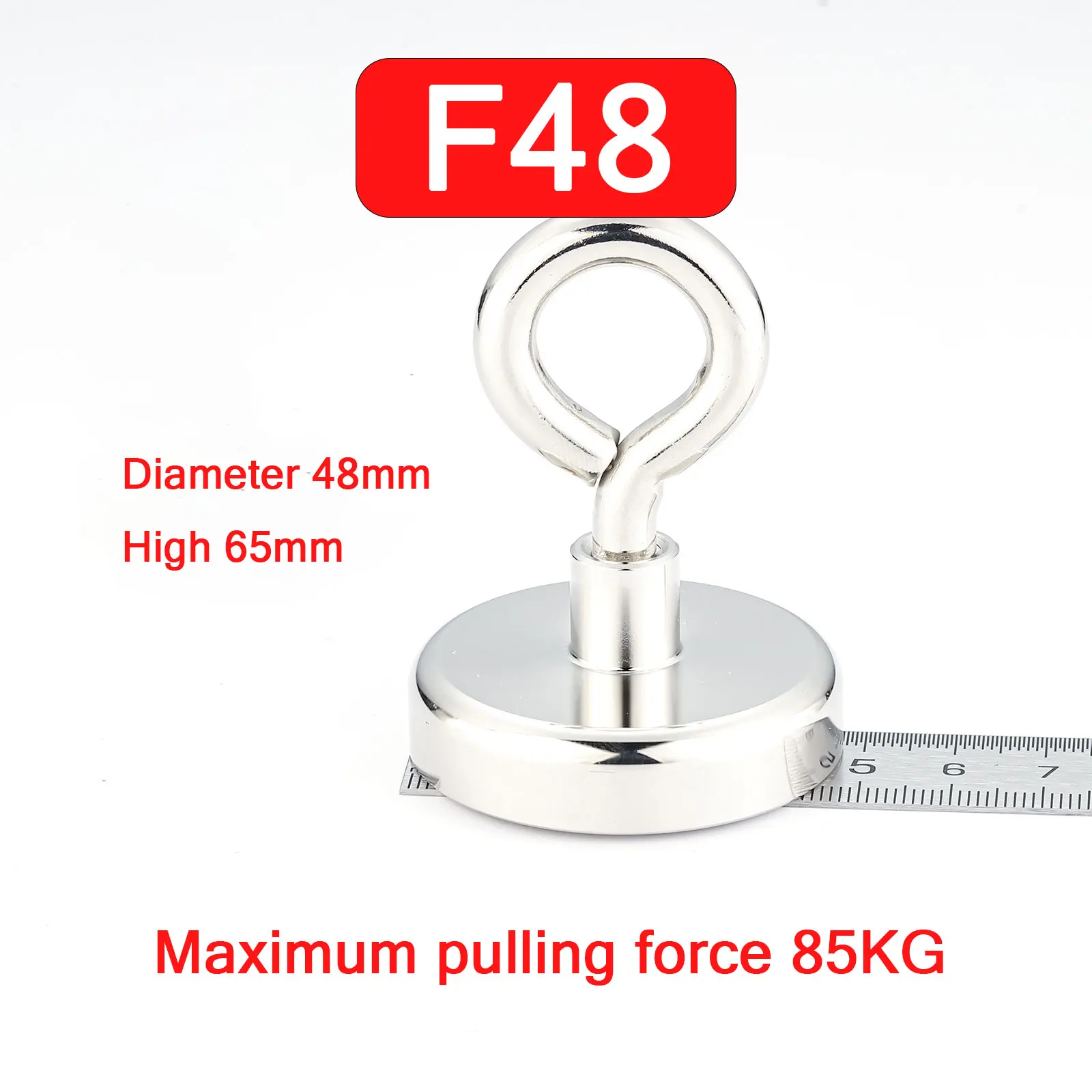 D90 Magnete da pesca super resistente Potente magnete al neodimio resistente N52 con bullone a foro svasato per vaso magnetico di salvataggio  15