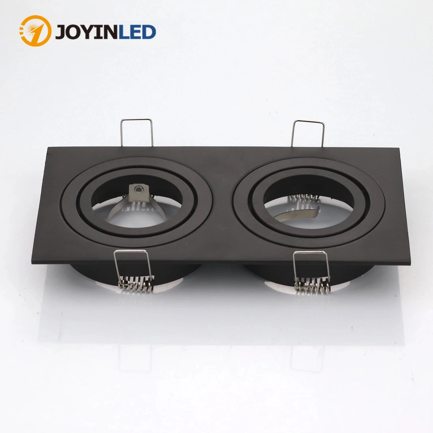 

Custom Ceiling Lights Square Double Head Cut Out 155*85mm Fixtures GU10 MR16 GU5.3 Recessed Led Lighting Downlights