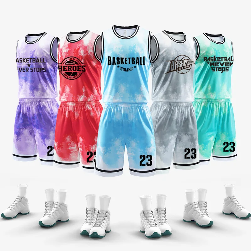 Personalized Customizable Mens Basketball Jersey 100% Polyester Mesh Basketball Uniform Breathable Uniforms LQ223