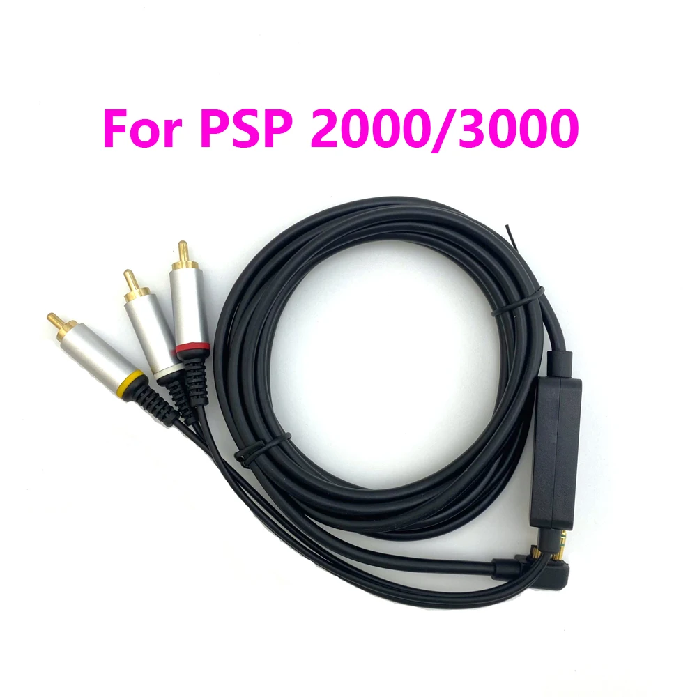 

10pieces 3m Audio Video Cable For SONY For PSP 2000 For PSP 3000 Audio Video AV Wire 1 To 3 RCA TV Lead Cord Line Cable