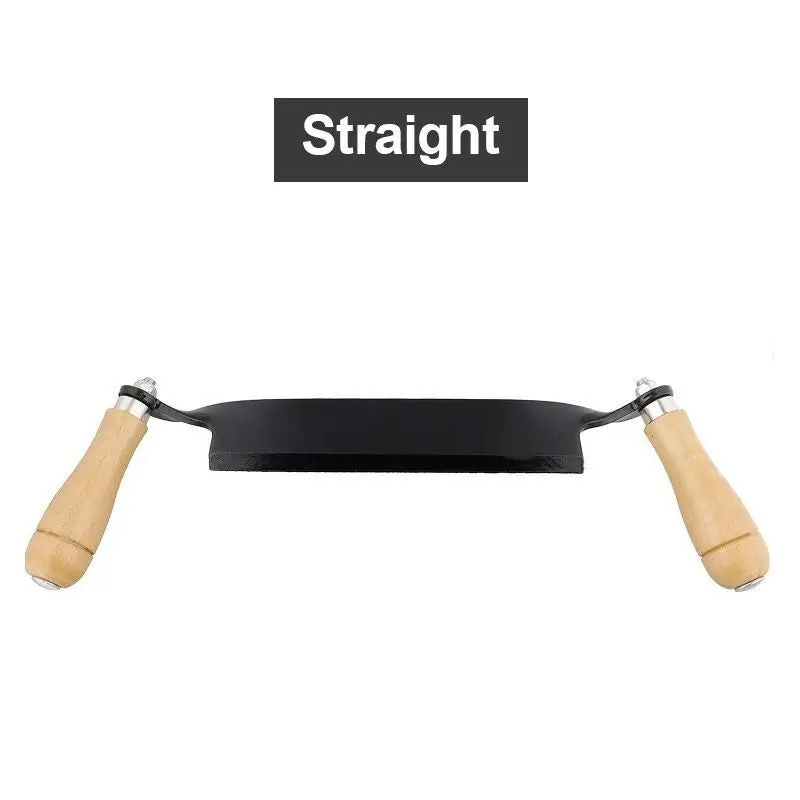 Woodworking hand tools Wood trimming tool 8"/10 Inch Portable Woodworking Draw Knife Bark Scraper Curved/Straight Debarking Hand Scraper Portable Draw Knife