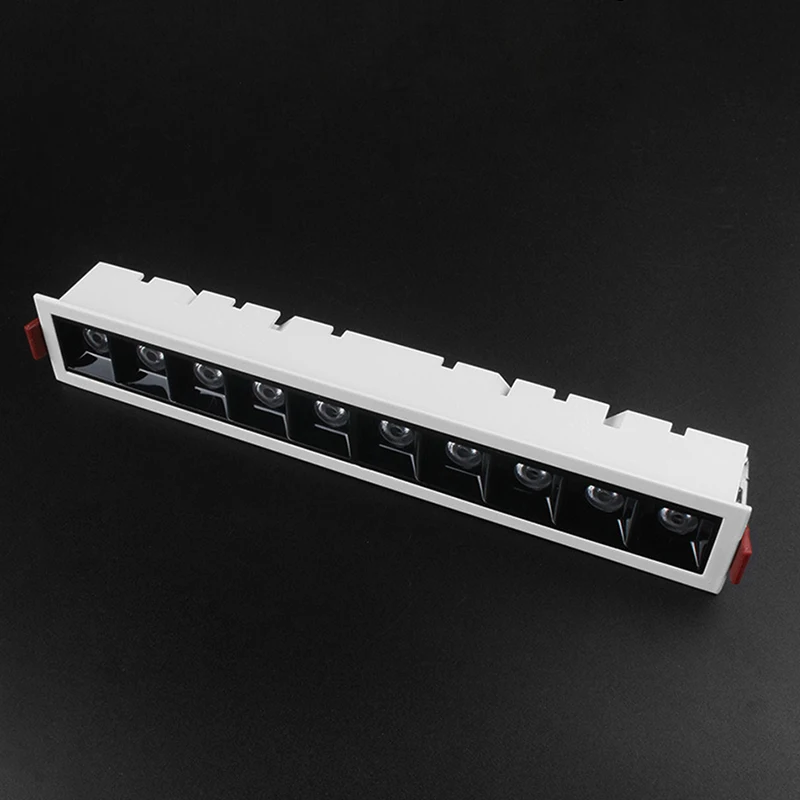 Good Quality LED Linear Grille Light Recessed Spotlight 10W 20W 30W Embedded Anti Glare Line Grille Lamp For Living Room Bedroom