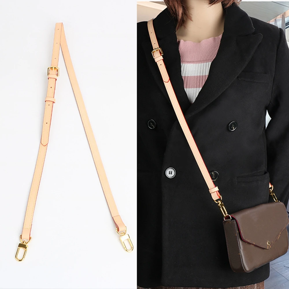 

Fashion Genuine Leather Bag Strap Cowhide Shoulder Strap Bag Accessories High Quality Shoulder Bag Parts Adjustable 100-120cm