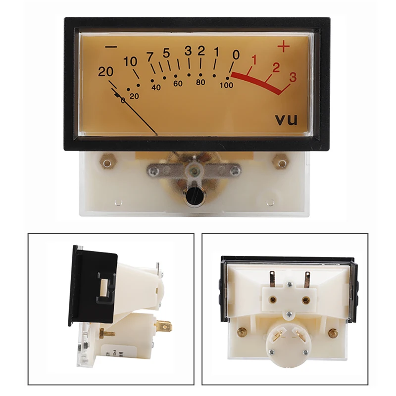 Lyele Audio TN-73 Vu Meter Tube Amplifier DB Meter Mixer Power Meter with Backlight VU Level AC/DC 12-16V for Sound Amp