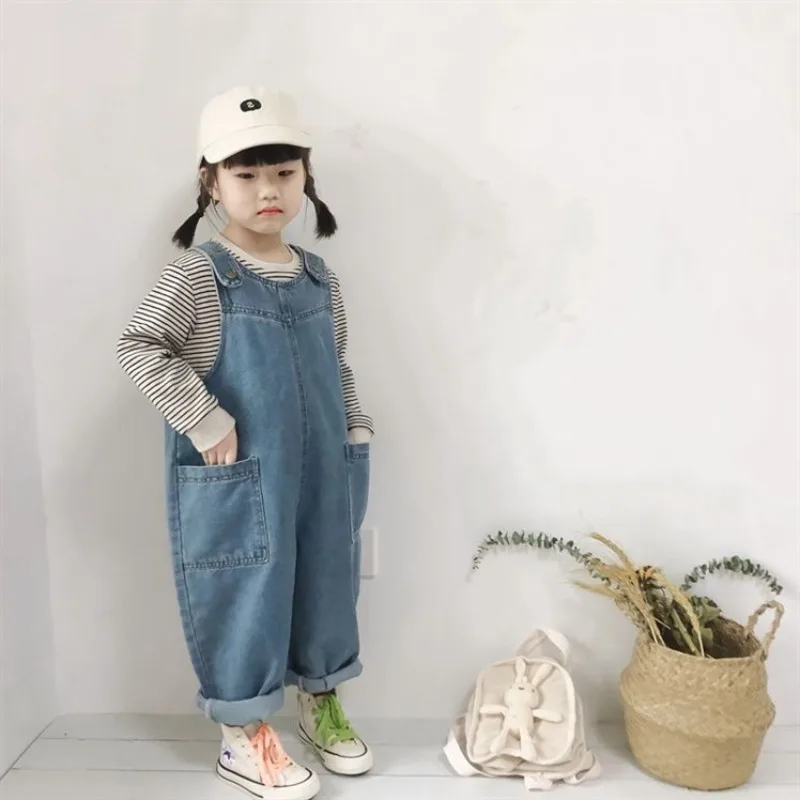 Children overalls pants kids outfits Spring autumn jean kids overalls