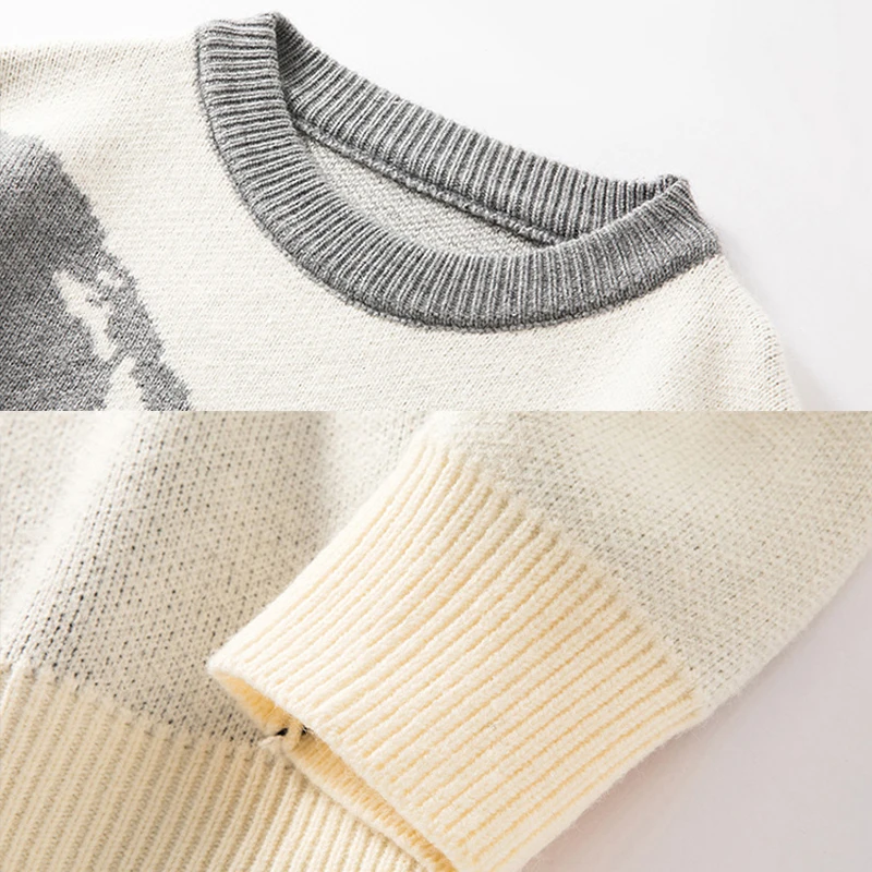 Fashion Men's Casual Slim Fit Basic Turtleneck Knitted Sweater High Collar Pullover Male Double Collar Autumn Winter Tops