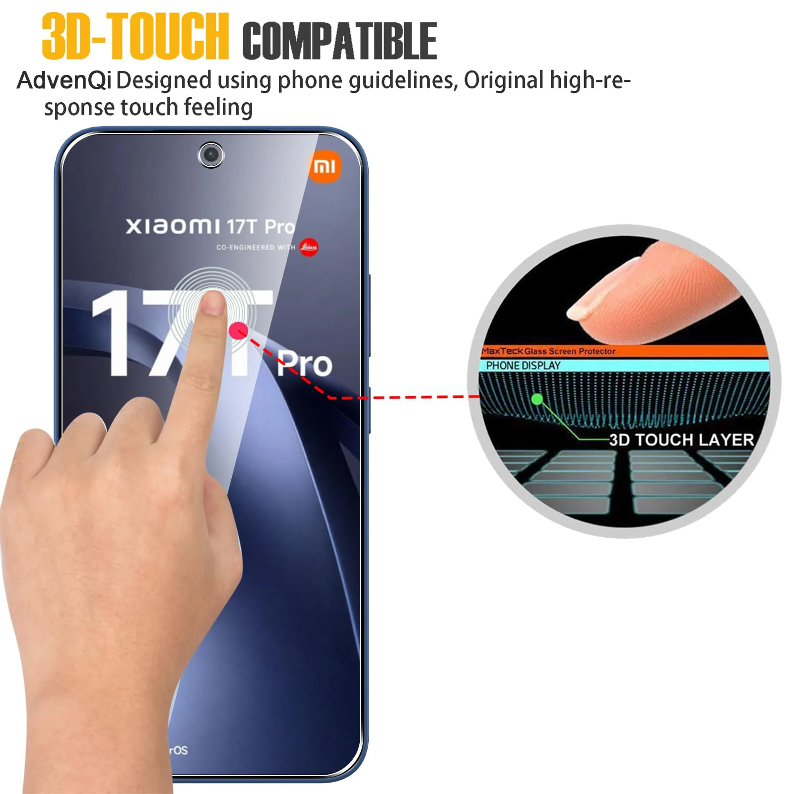 Ultra-Clear Tempered Glass Screen Protector - 6.83 inch, HD, Anti-Scratch, Case Friendly