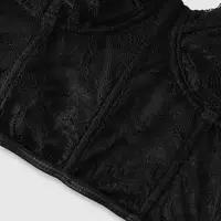 Soutien-gorge push up en maille semi-transparente pour femme, bustier tubulaire, corset noir sexy, bustier de soirée club, haut court, lingerie élégante 4