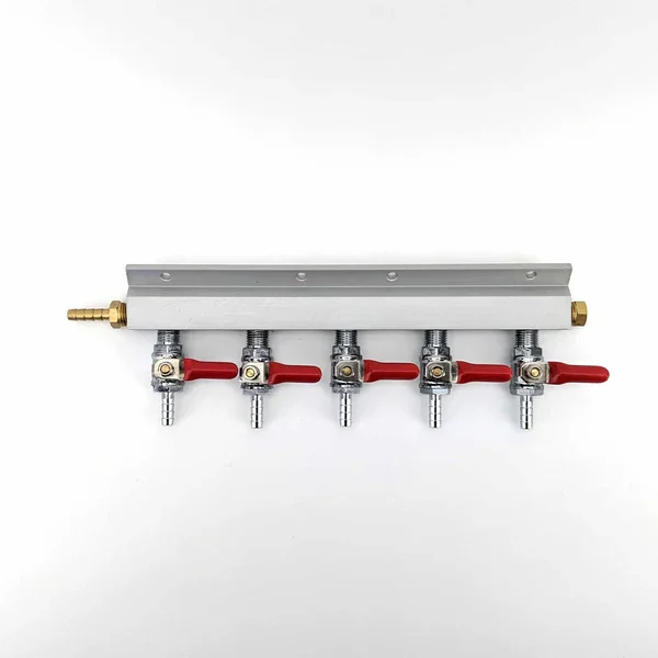 Kegland 5 Ausgang/5 Wege Gas verteiler Verteilung CO2-Splitter mit Rückschlag ventilen Bier Hausbrau anlage – Detail 3