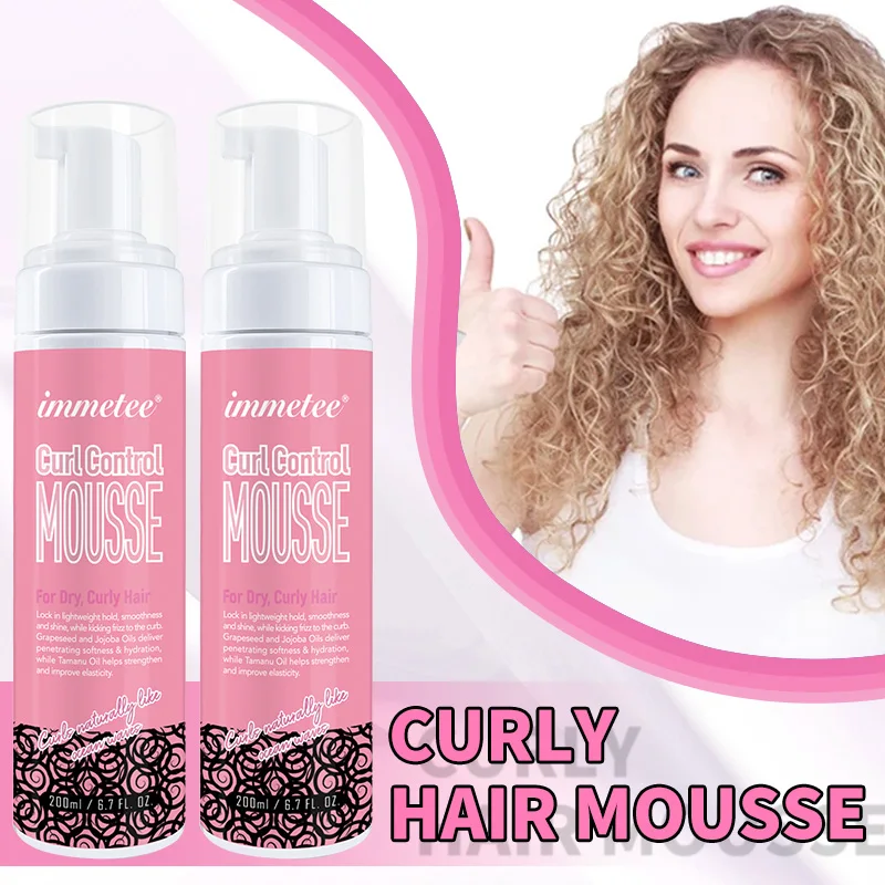 Curly Hair Mousse Hair Styling Mousses Styling Products Curl Protection Anti-frizz Moose Foam for Hair Frizz Curly Hair Products