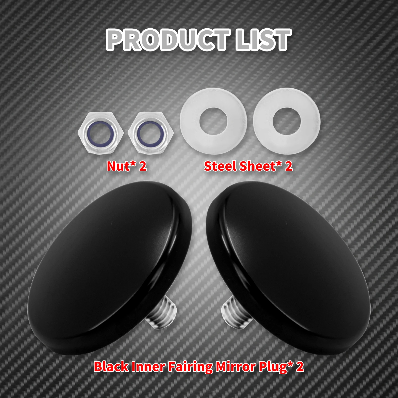 Bouchons De Trou De Rétroviseur Carénage Pour Harley Street Glide 160974939221