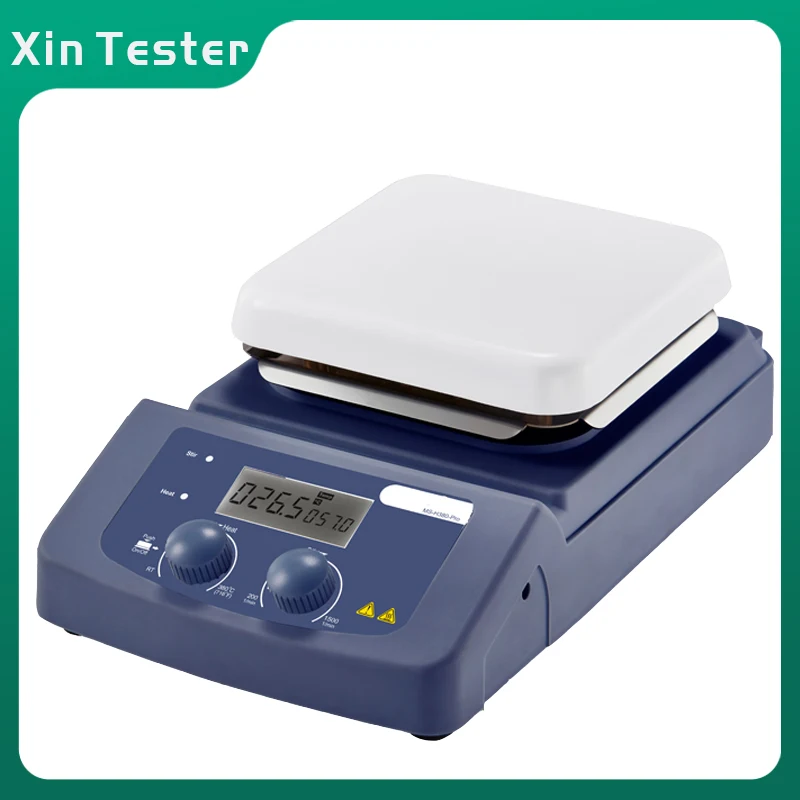 

Xin Tester 1500rpm Magnetic Hotplate Stirrer Lab LCD Display Liquid Heating Magnetic Mixer MS-H380-Pro 110V 220V