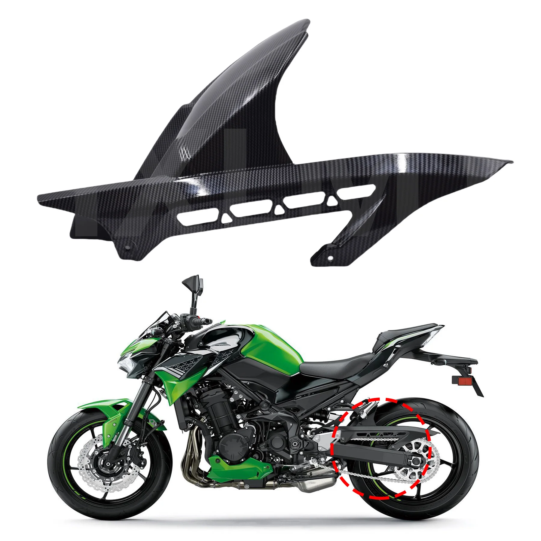 ZX-6R SPEEDRA製リアフェンダーチェーンガード