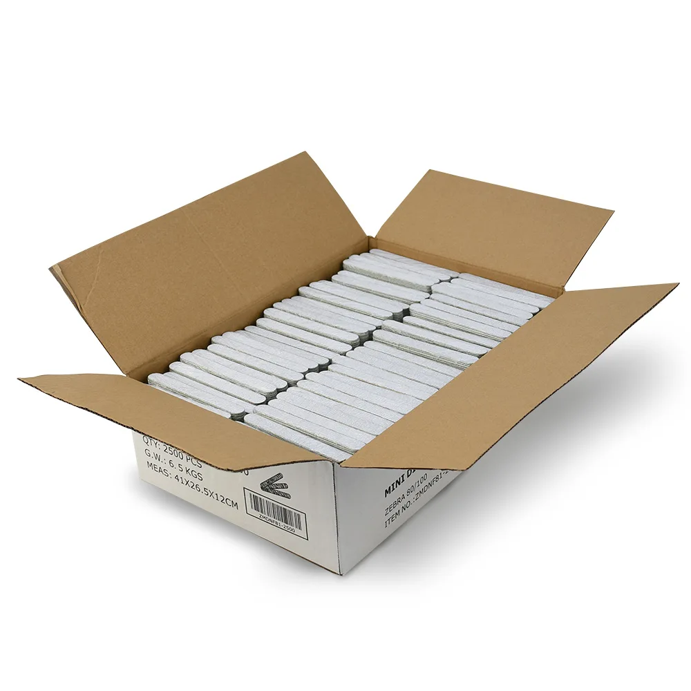 5000Pcs/Carton Mini Nail File 80/100 Grit Disposable Nail Buffer Files