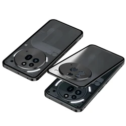 Enhanced Metal Case with Glass Matte Back and Magnetic Shockproof Bumper (Phone 3A Pro Black)